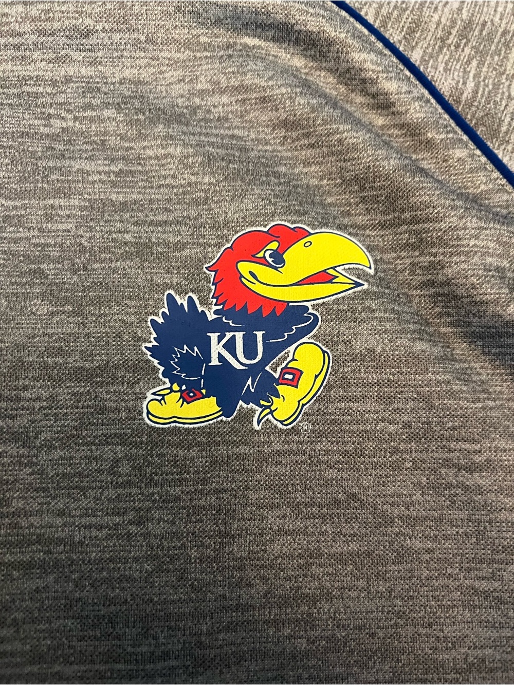 Kansas Jayhawks Colosseum Men 1/4 Zip Pullover Size XL Color Multicolor - Picture 2 of 5